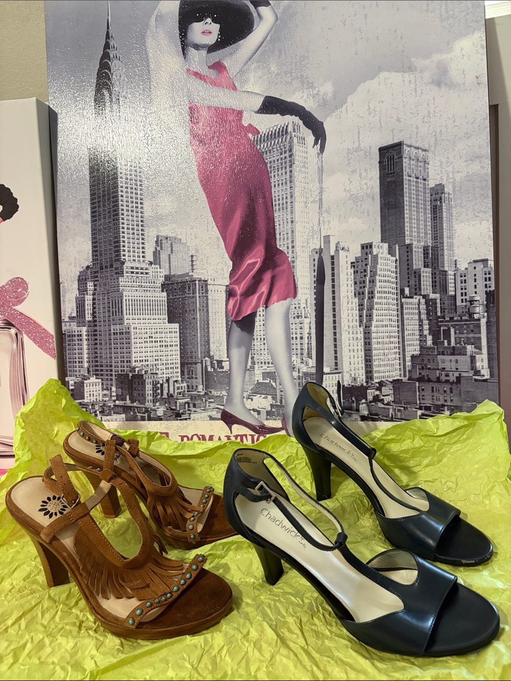 Yellow Box sandal heels slingback open-toe Chadwick’s Open-Toe Slingback Heels